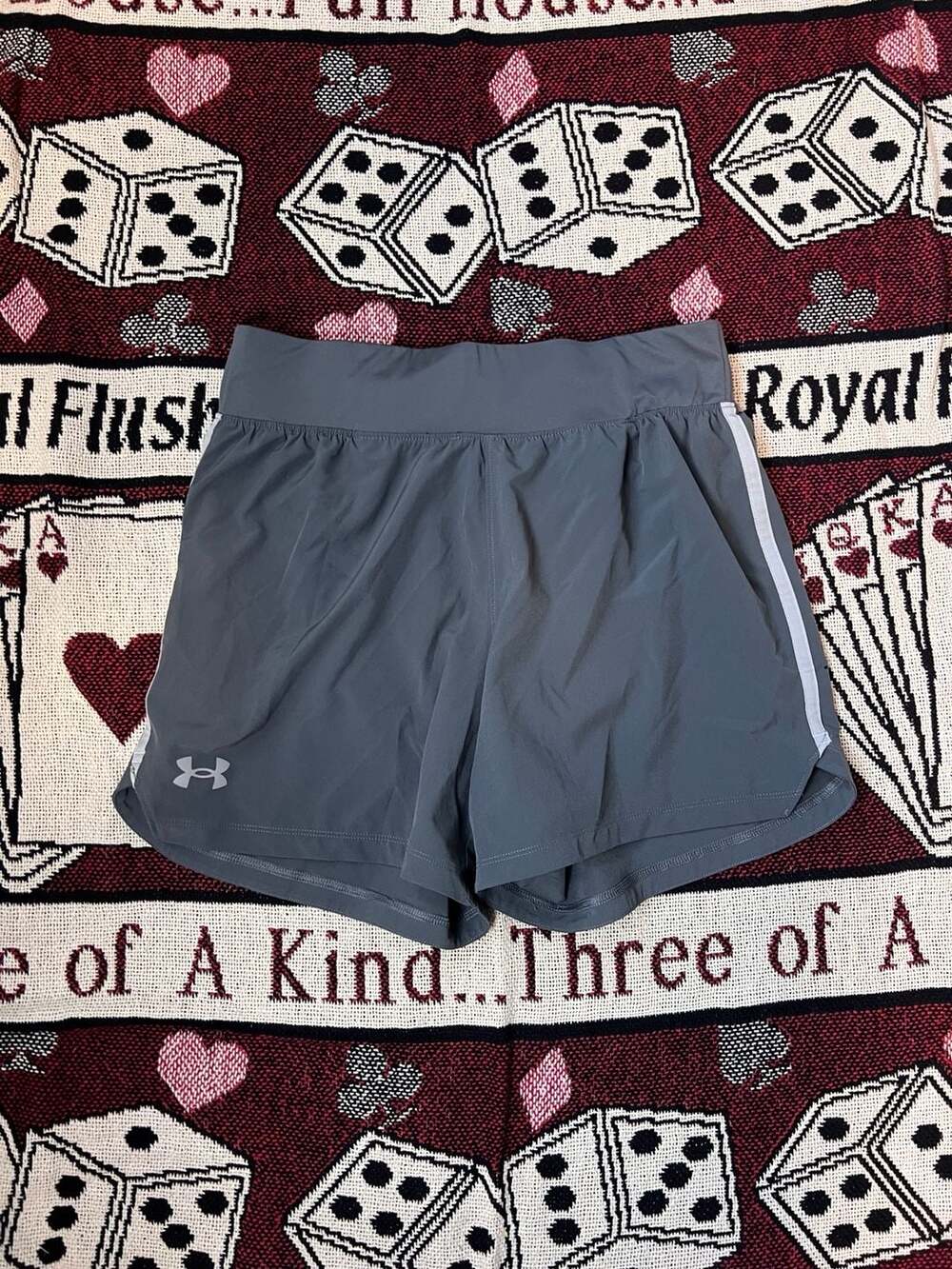 Under Armour Speedpocket Running Shorts Gray Size Medium